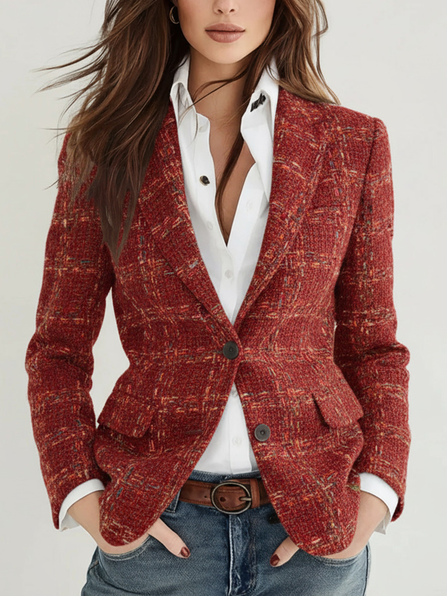 Women’s Vintage Plaid Blazer