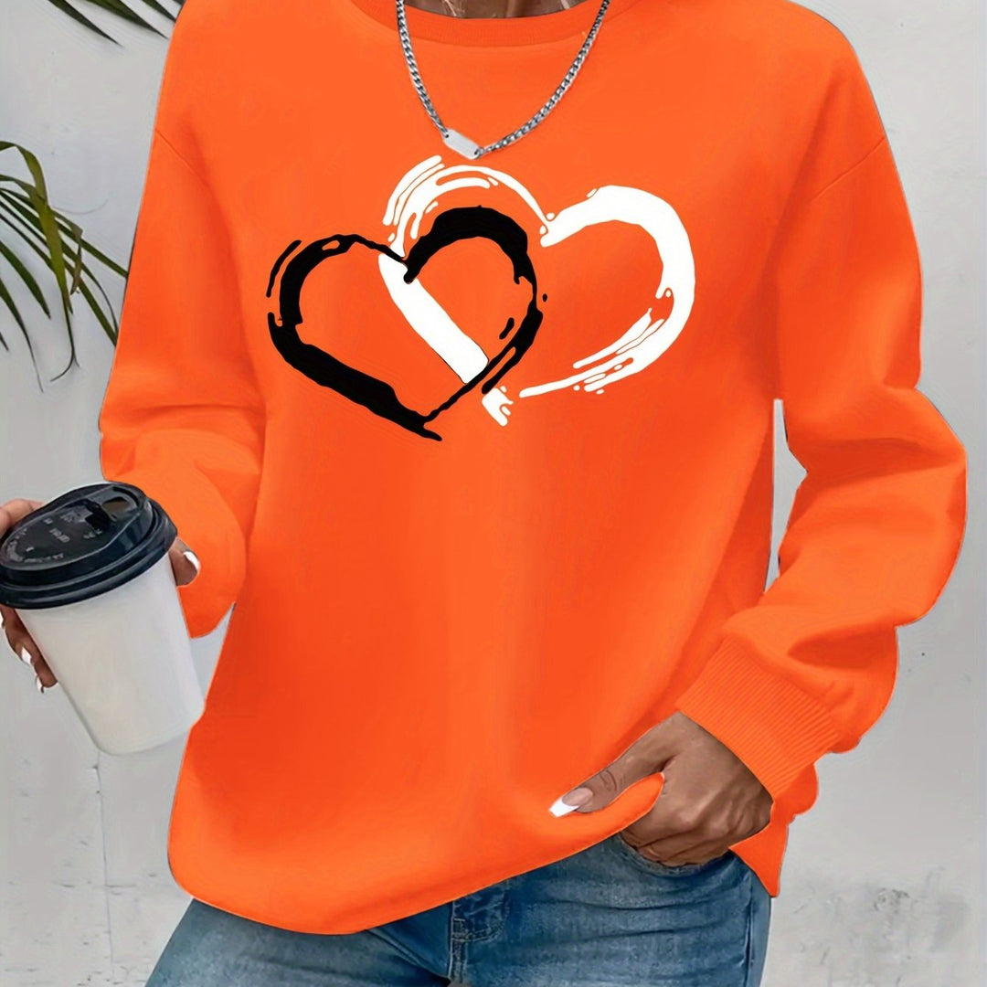 Women’s Heart Pattern Knit Pullover Sweater