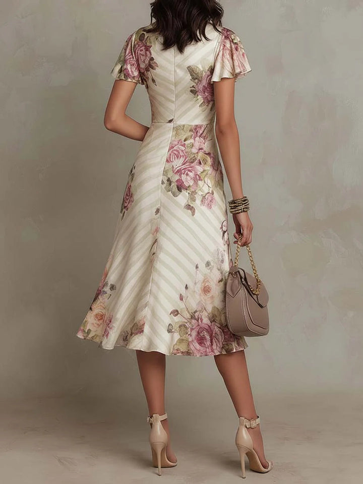 Women’s Vintage Floral Midi Dress