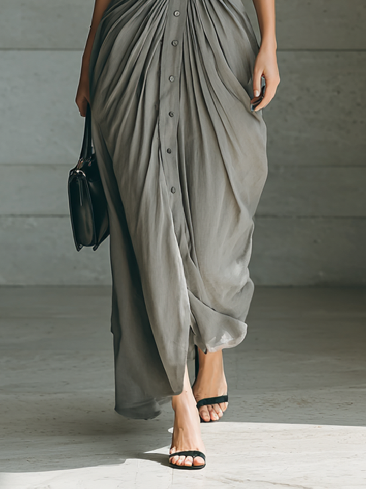 Women’s Long Pleated Dress