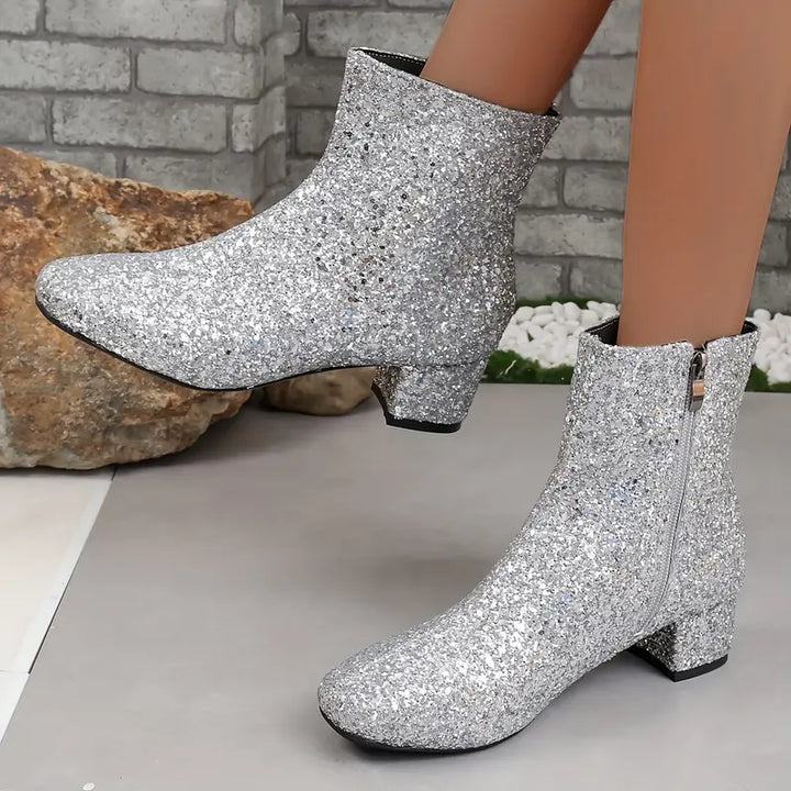 Women’s Patterned Heel Party Boots