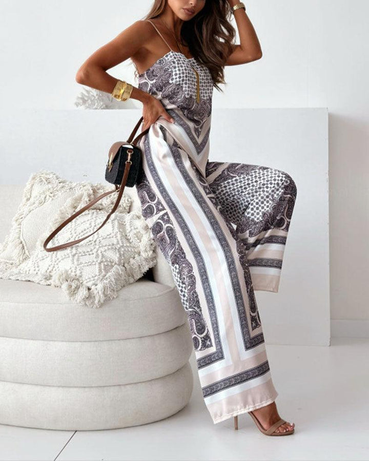 Women’s Lace-Up Two-Piece Vest And Pants Set