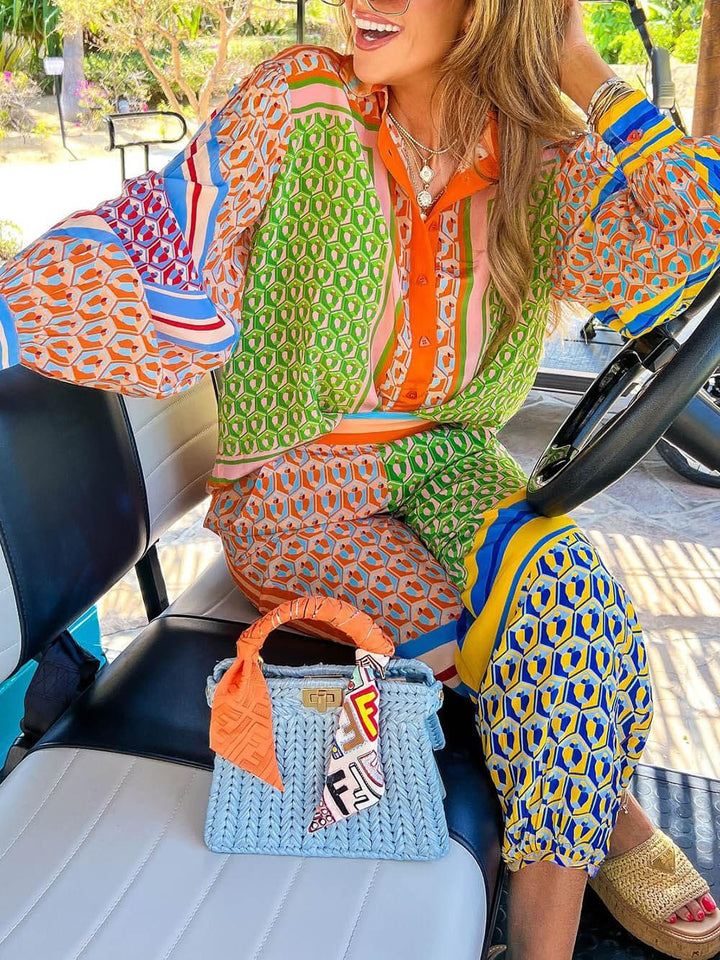 Women’s Colorful Tropical Print Shirt