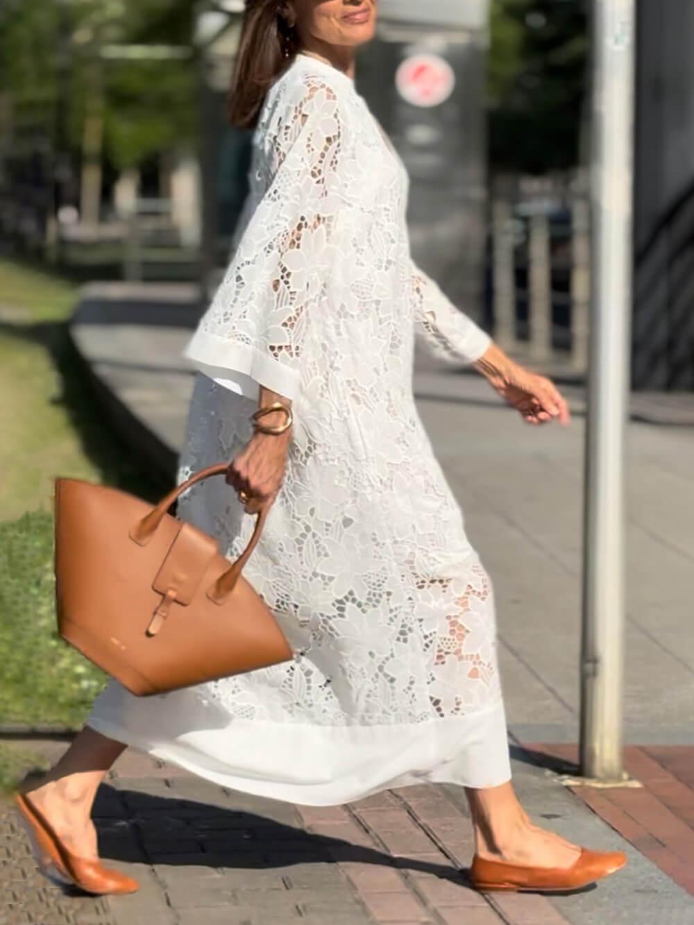 Women’s Floral V-Neck Summer Midi Dress