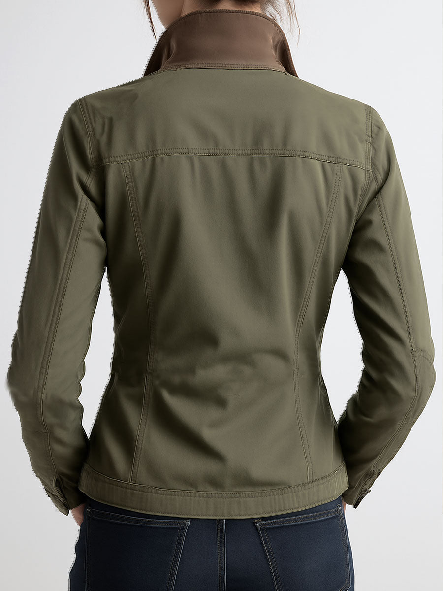 Women’s Olive Green Utility Cargo Jacket