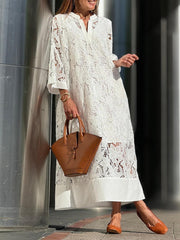 Women’s Floral V-Neck Summer Midi Dress