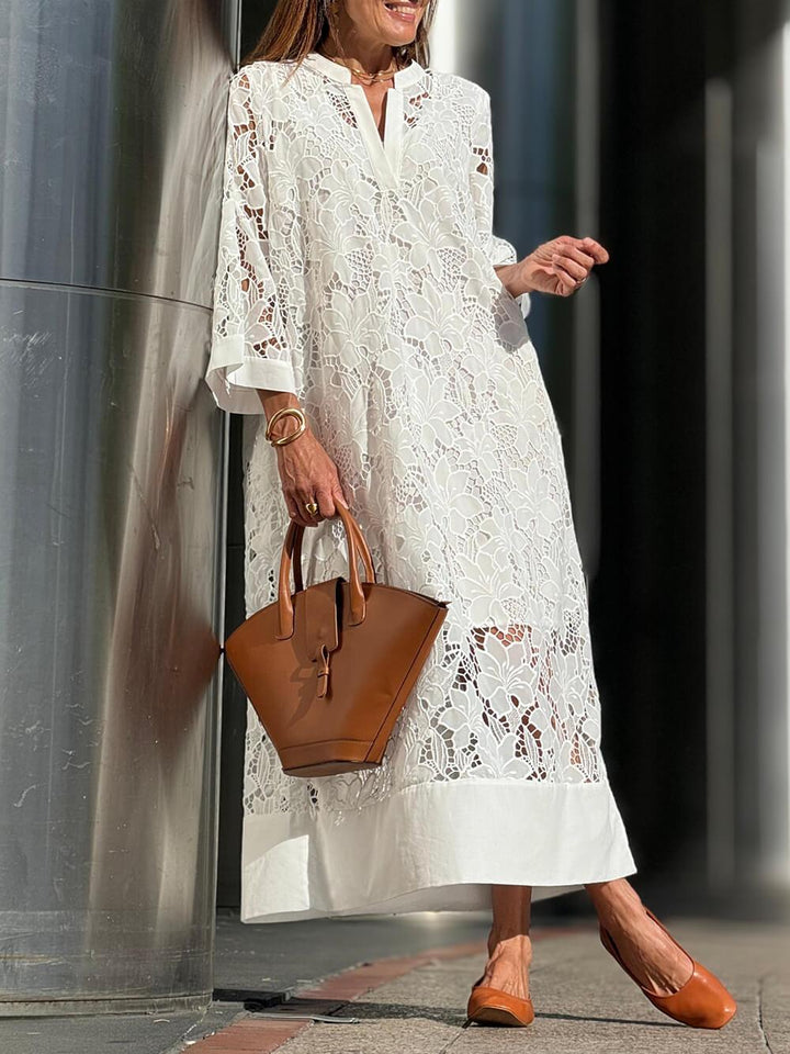 Women’s Floral V-Neck Summer Midi Dress