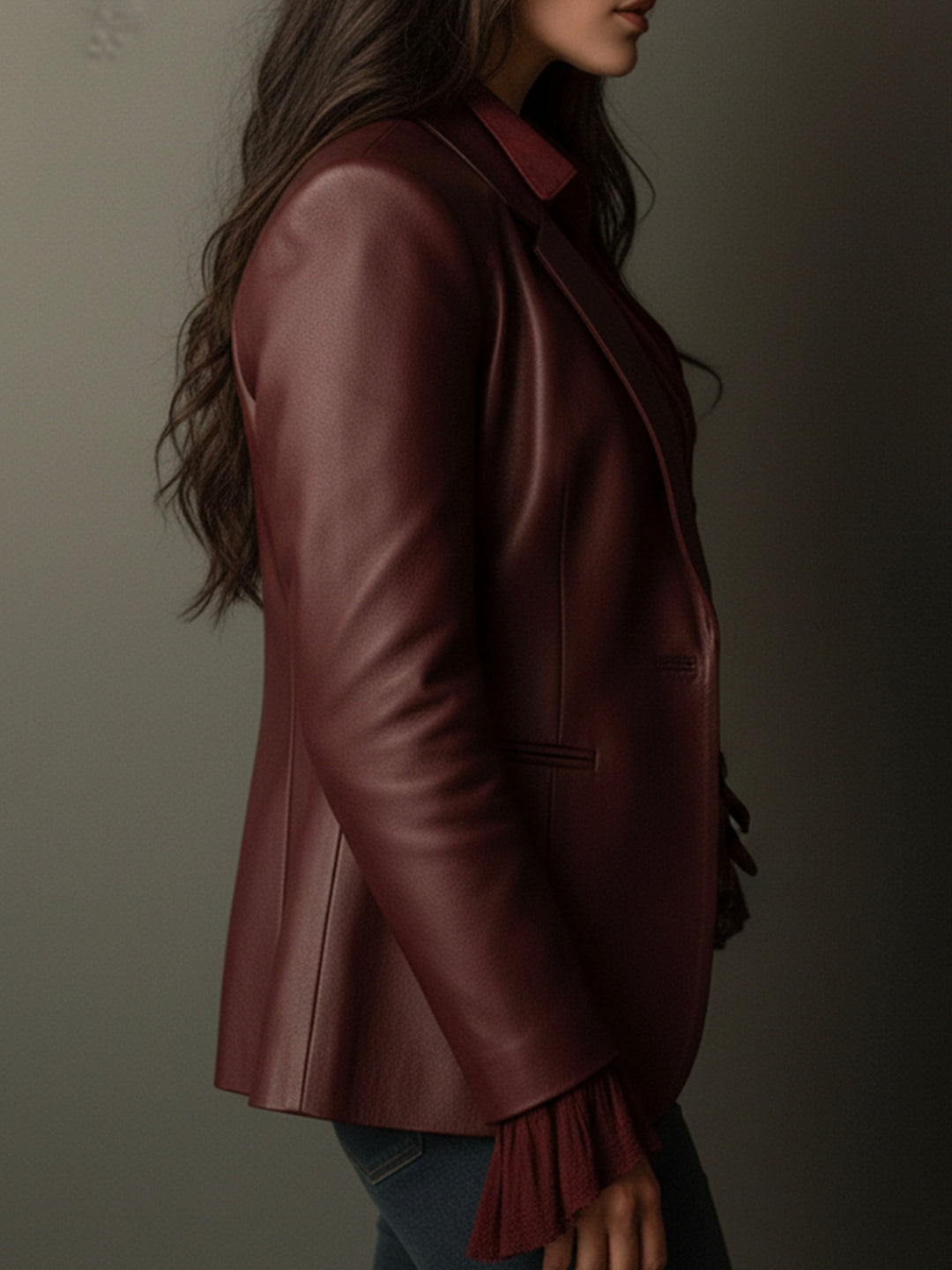 Women’s Vintage Burgundy Blazer