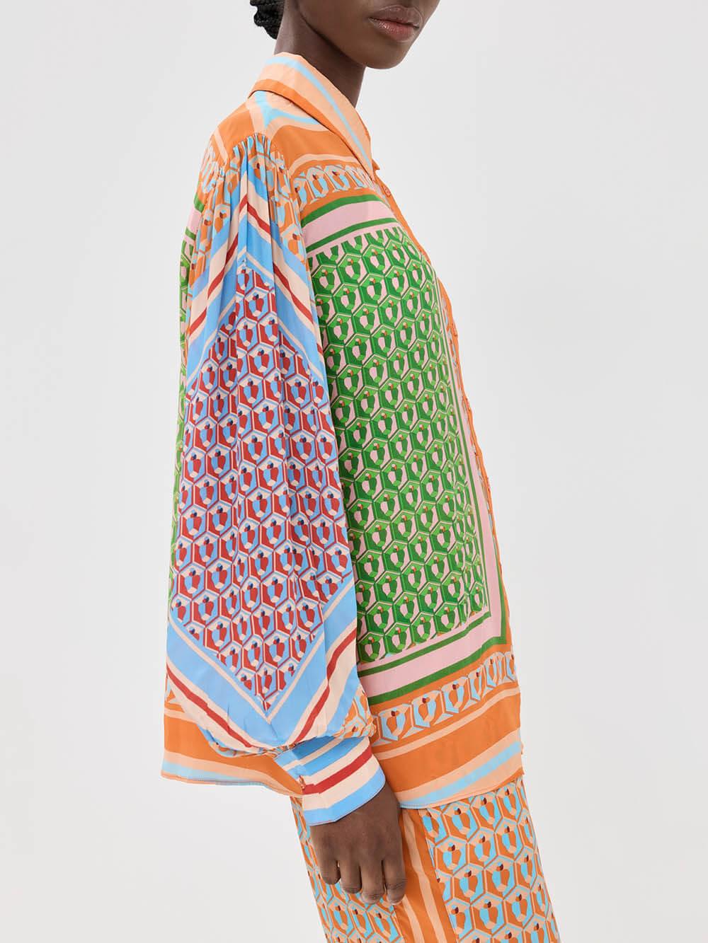 Women’s Colorful Tropical Print Shirt