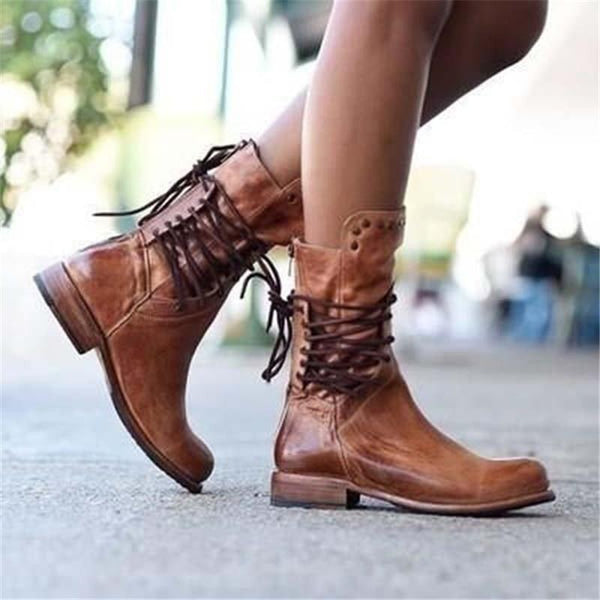 Women’s Vintage Lace-Up Combat Boots