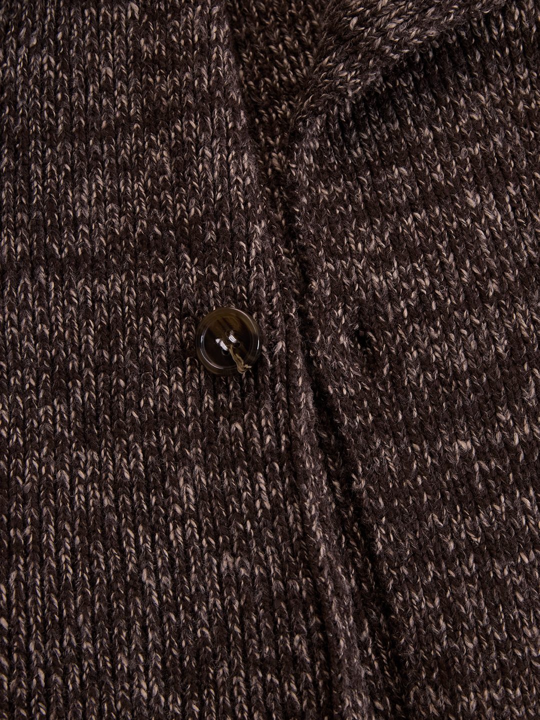 Women’s Brown Asymmetric Zip Ribbed Knit Jacket