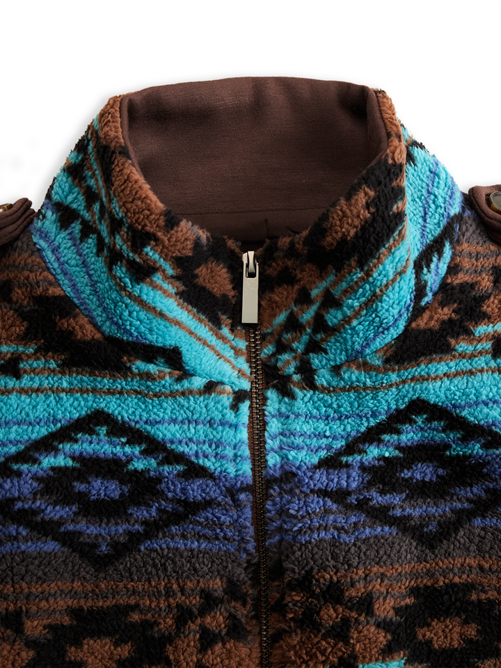 Women’s Boho Longline Tribal Print Coat