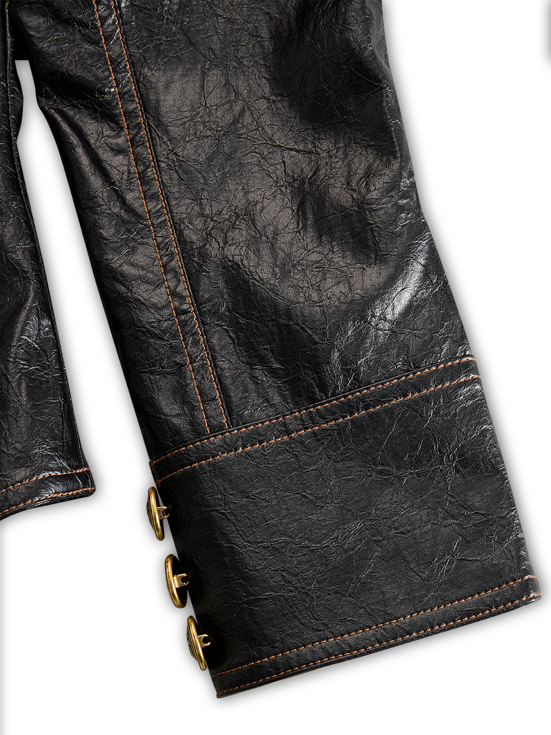 Women’s Retro Stand Collar Metal Button Jacket
