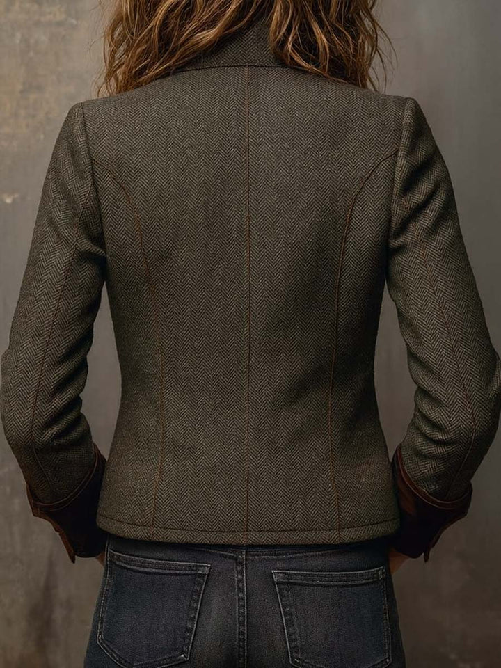 Women’s Vintage Herringbone Single Breasted Blazer