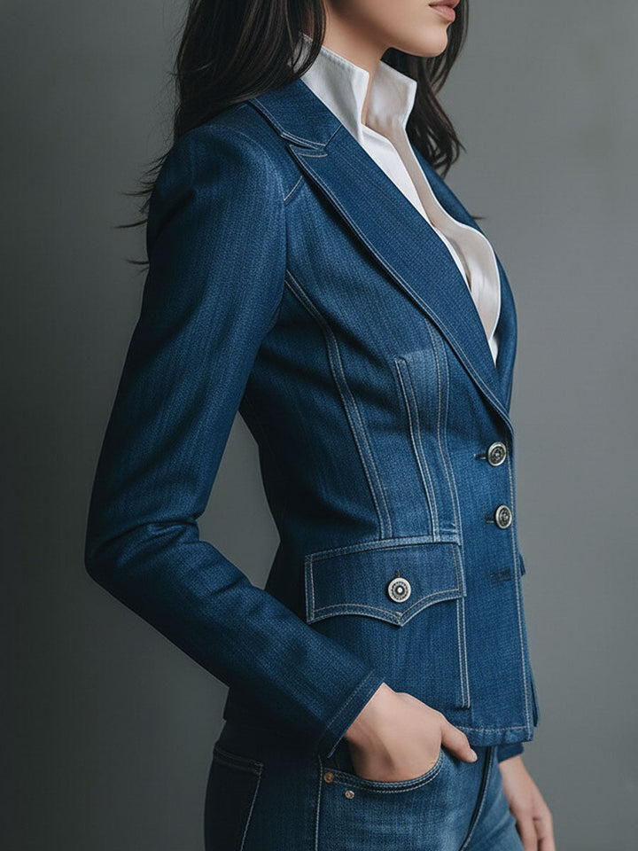 Women’s Classic Fitted Utility Jean Jacket