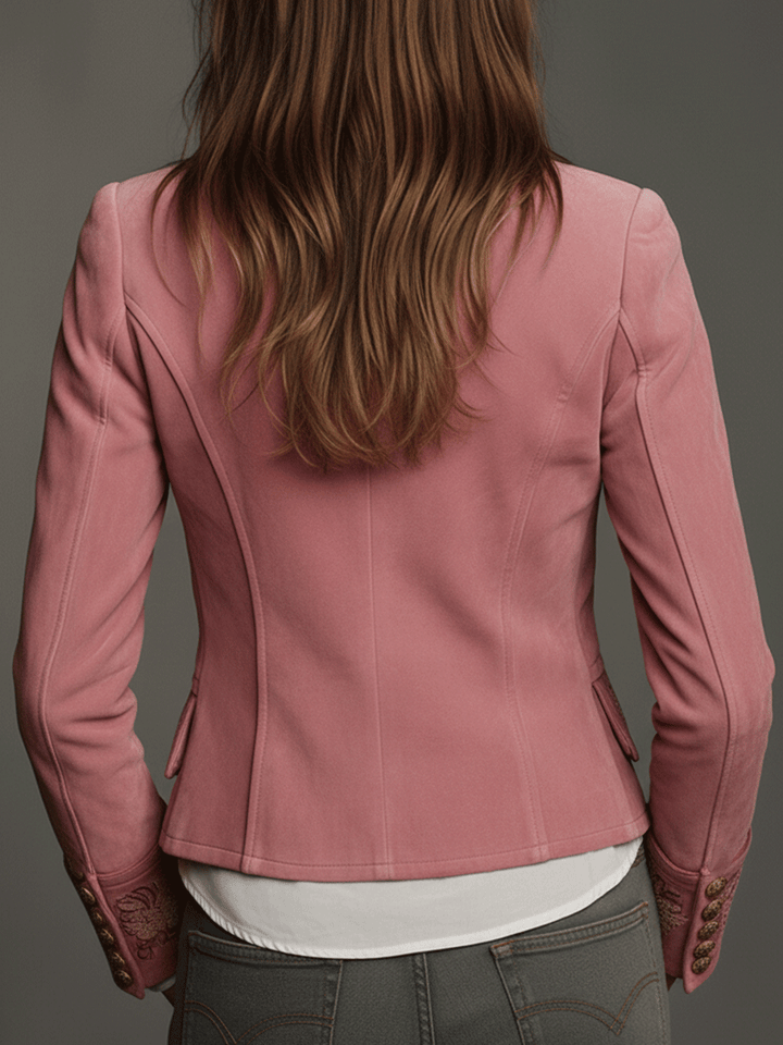 Women’s Vintage Embroidered Double-Breasted Jacket