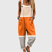 Women’s Striped Bib Overalls
