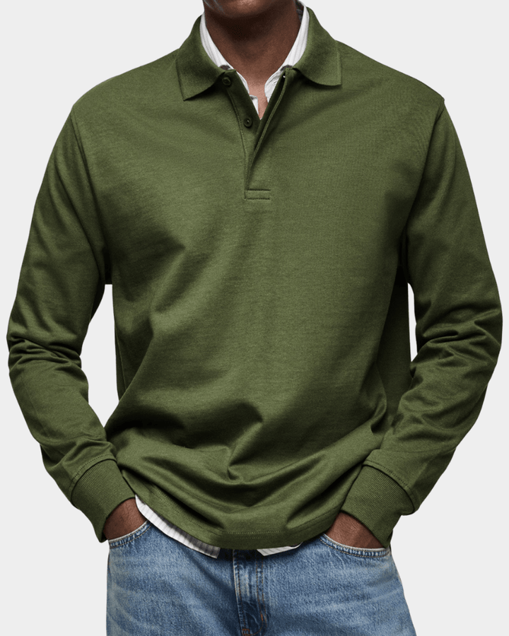 Men’s Long Sleeve Classic Fit Polo Shirt