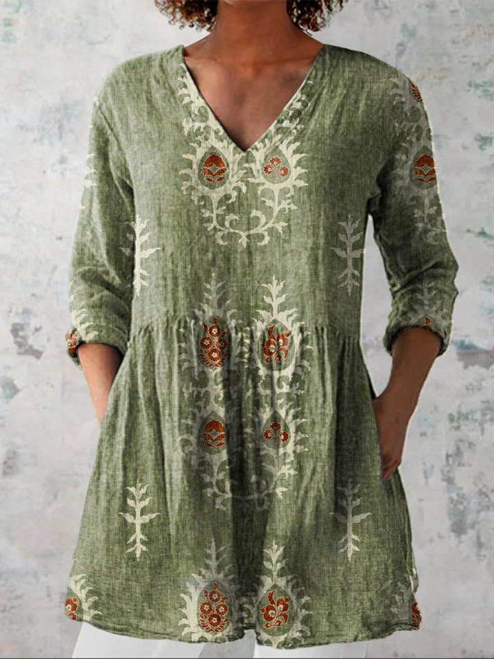 Women’s Longline V-Neck Blouse