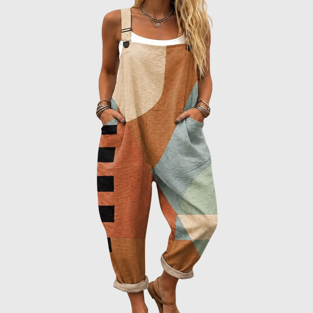 Women’s Patchwork Casual Jumpsuit