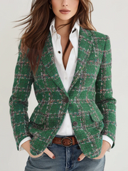 Women’s Vintage Plaid Blazer