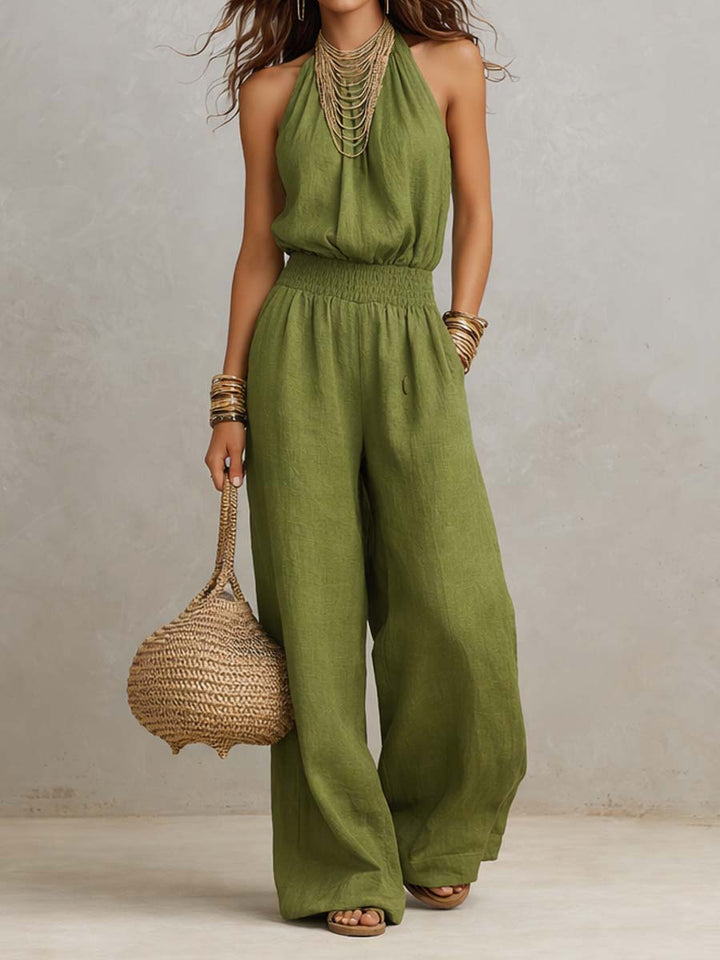 Women’s Halter Neck Wide Leg Jumpsuit