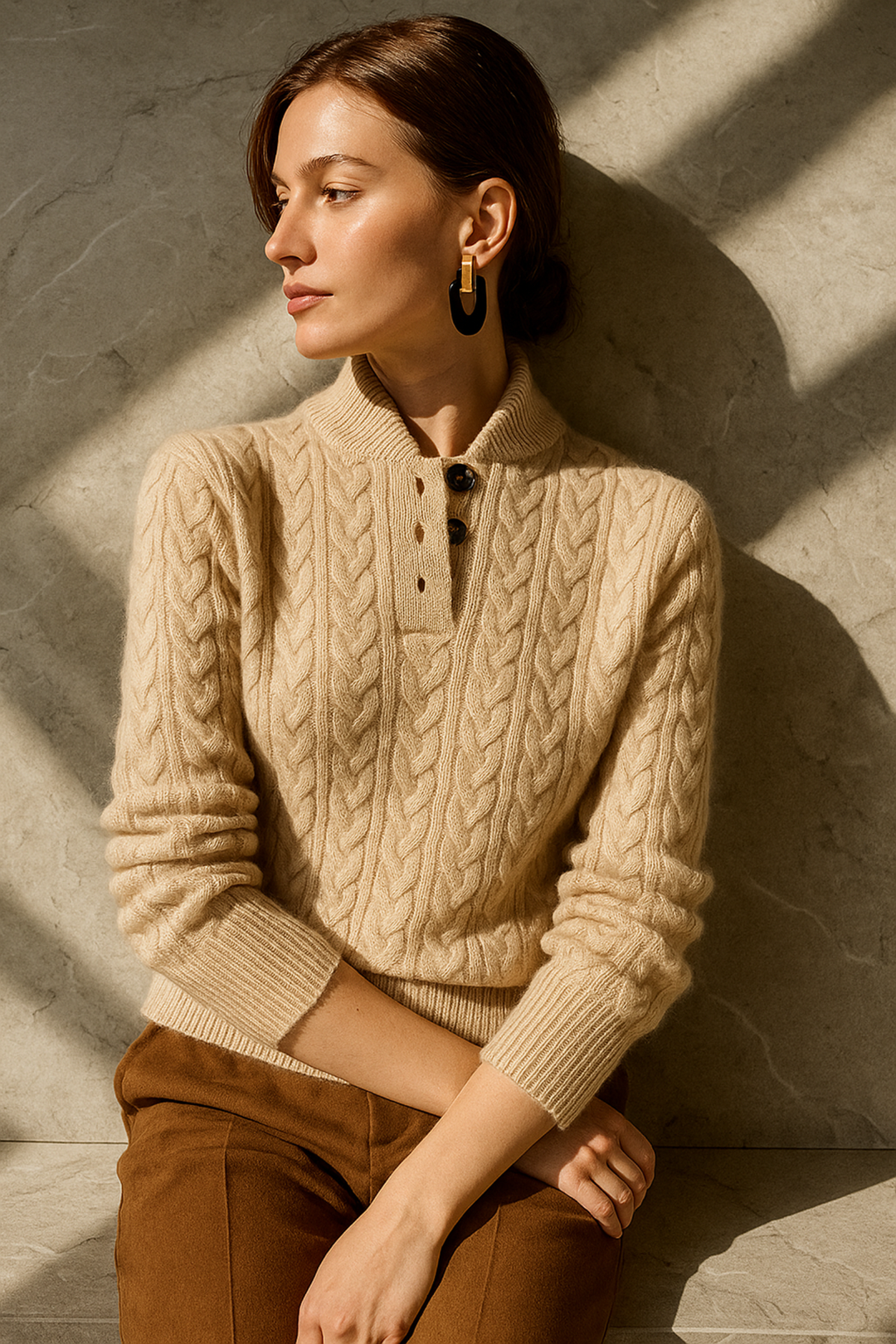 Women’s Textured Cable Knit Sweater