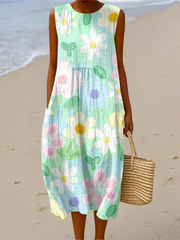 Women’s Pastel Floral Midi Dress