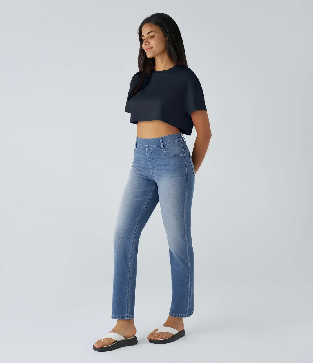 Women’s High Waisted Stretch Pull On Pants