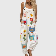 Women’s Patchwork Wide Leg Jumpsuit