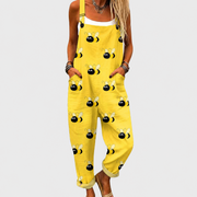 Women’s Relaxed Fit Printed Overalls