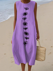 Women’s Floral Print Midi Dress
