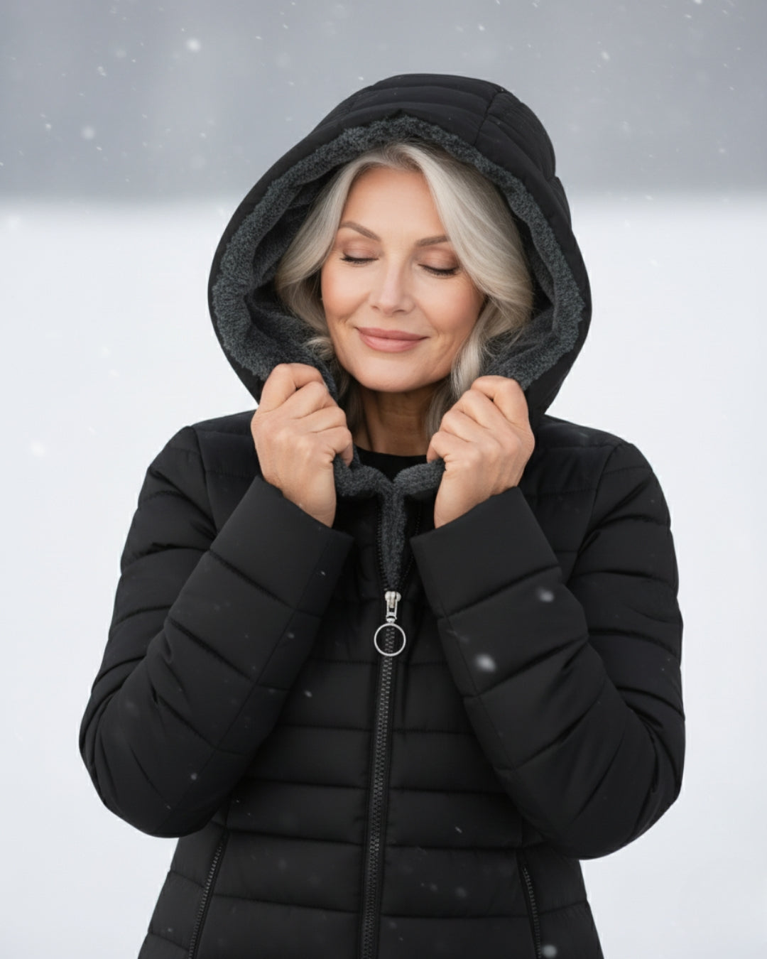 Women’s Fleece Lined Hooded Puffer Coat