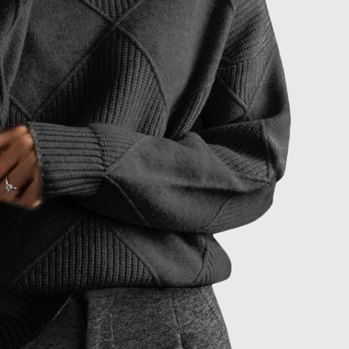 Women’s Geometric Turtleneck Sweater