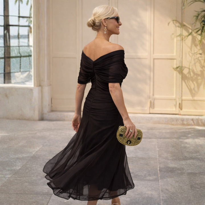 Women’s Off Shoulder Maxi Evening Dress