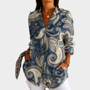 Women’s Lightweight Colorful Print Blouse