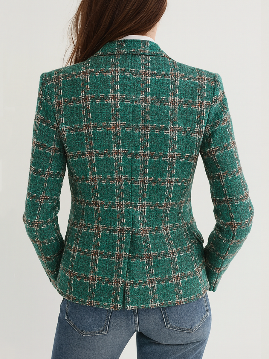Women’s Vintage Plaid Blazer