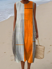 Women’s Colorblock Midi Dress