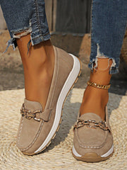 Women’s Flat Buckle Slip-On Loafers