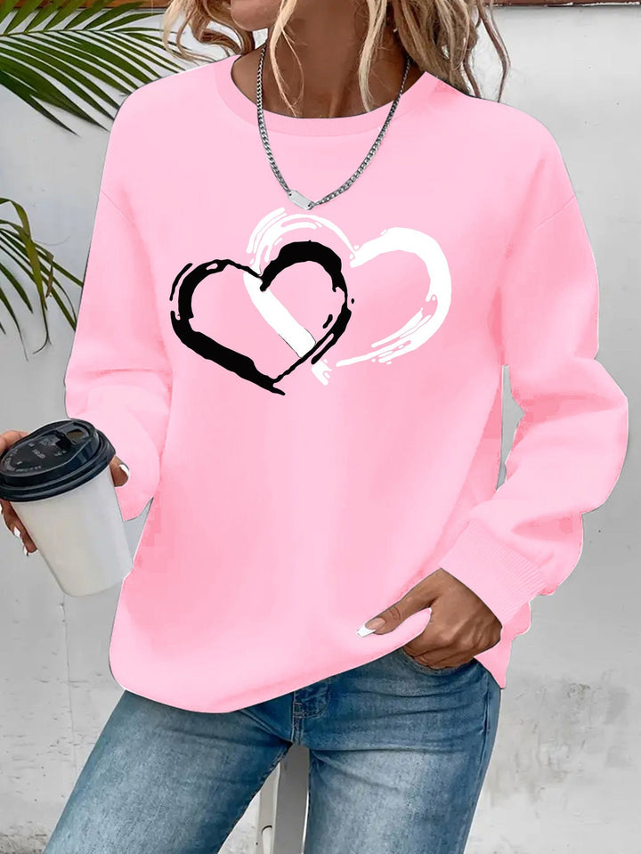 Women’s Heart Pattern Knit Pullover Sweater