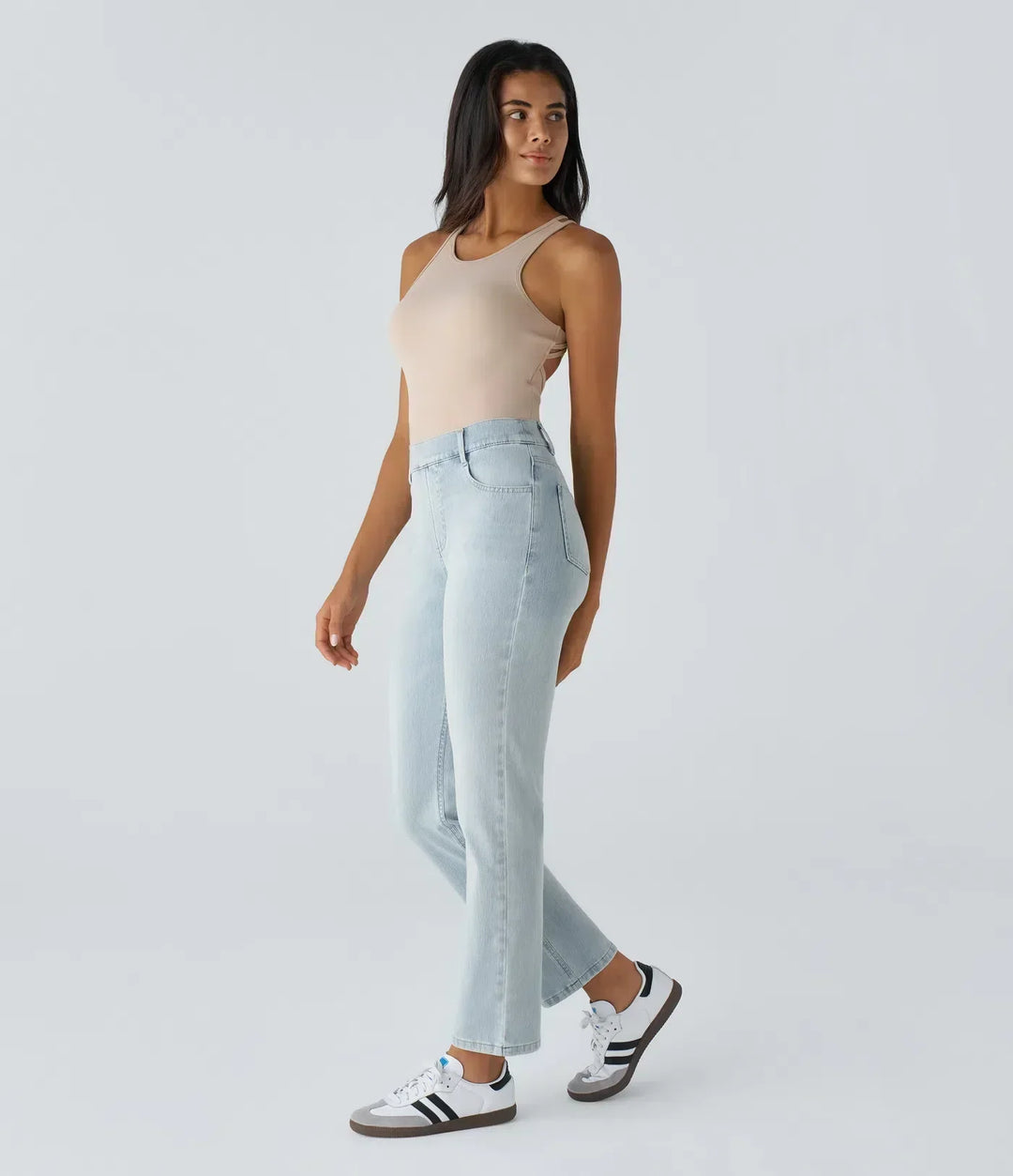 Women’s High Waisted Stretch Pull On Pants