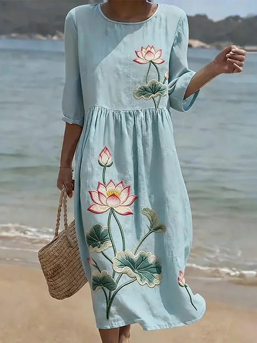 Women’s Elegant Floral Print Dress