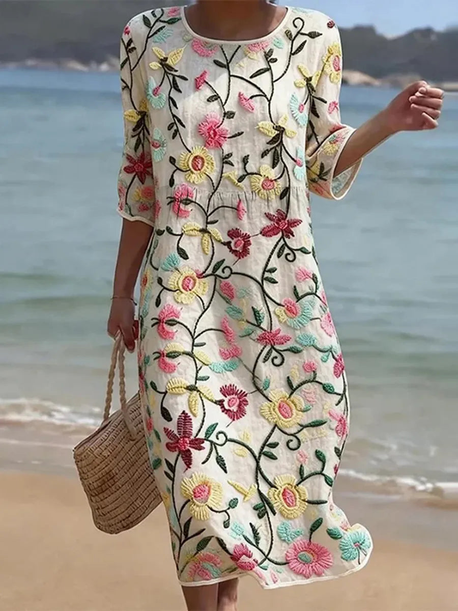 Women’s Elegant Floral Print Dress