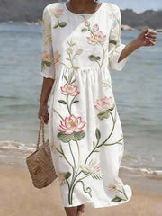 Women’s Elegant Floral Print Dress