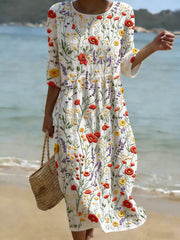 Women’s Elegant Floral Print Dress