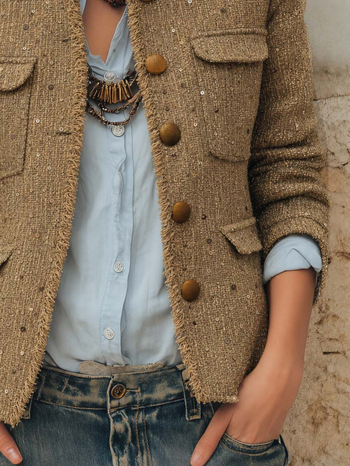 Women’s Vintage Frayed Trim Jacket