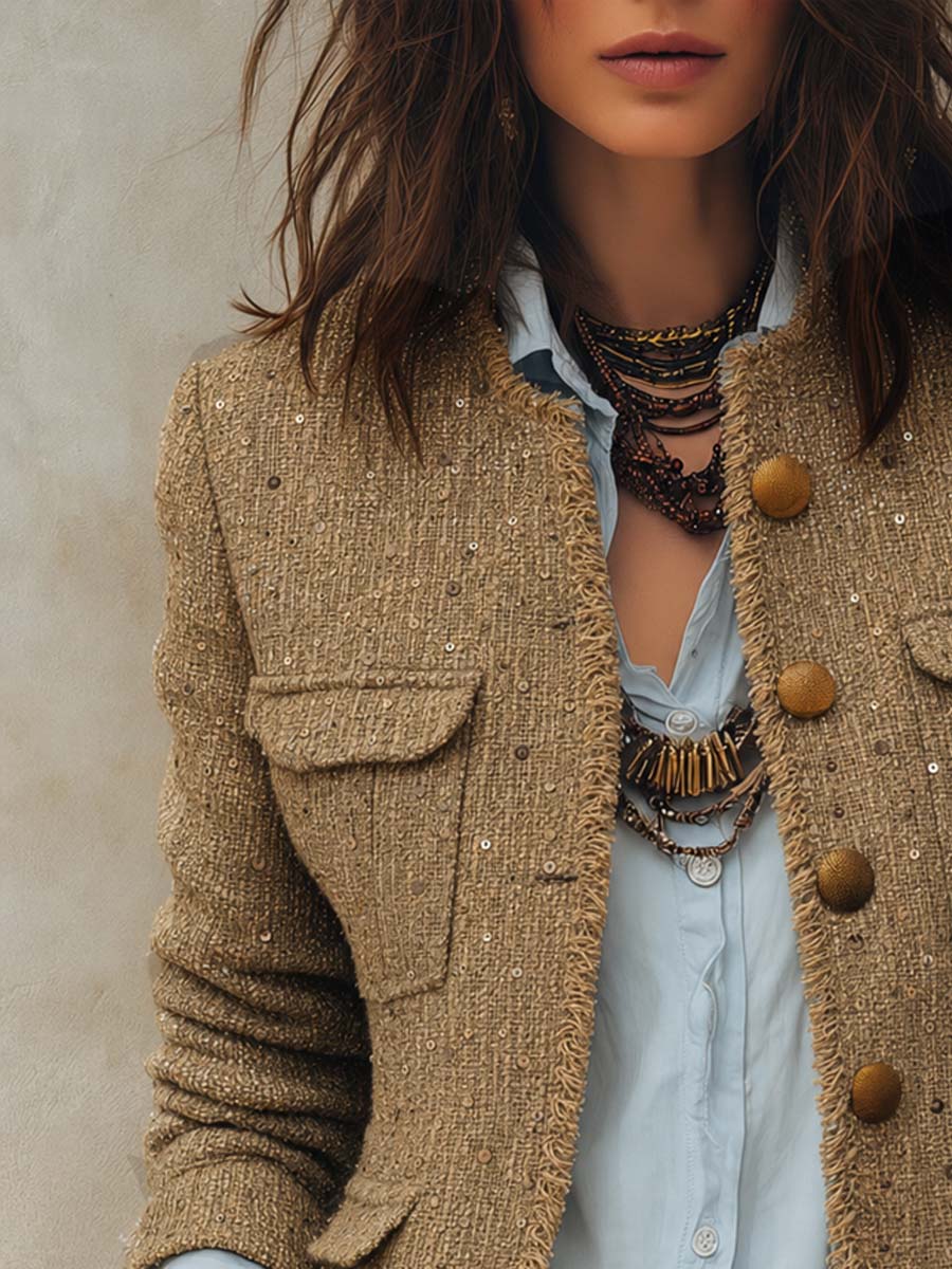 Women’s Vintage Frayed Trim Jacket