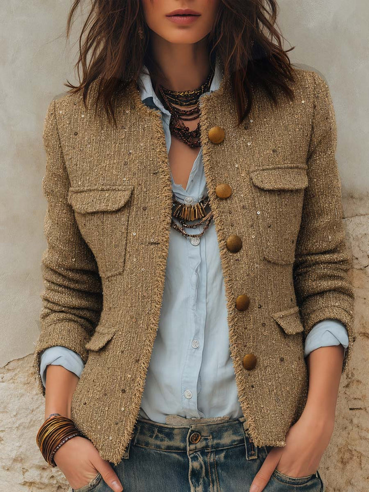 Women’s Vintage Frayed Trim Jacket