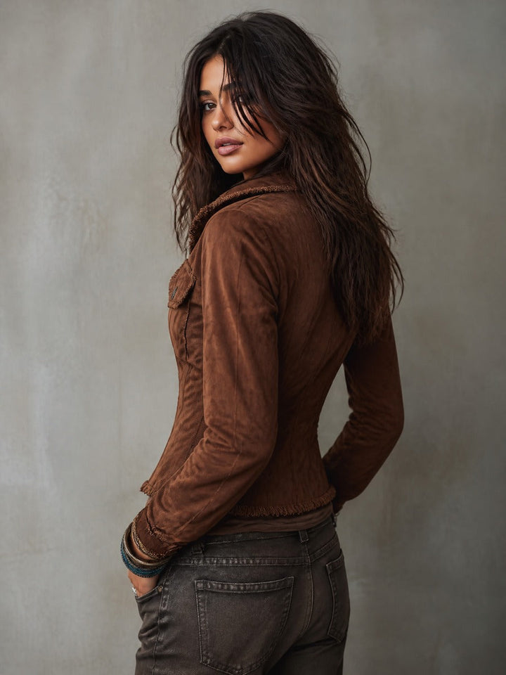 Women’s Eco Friendly Raw Edge Fitted Jacket