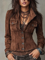 Women’s Eco Friendly Raw Edge Fitted Jacket